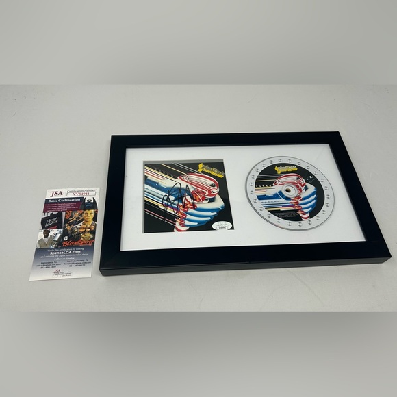Rob Halford of Judas Priest signed Turbo CD Cover Framed JSA COA